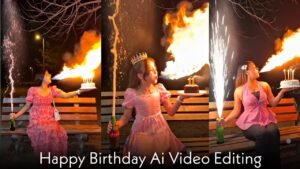 Instagram Trending Fire Cake Birthday Ai Video Editing Prompt