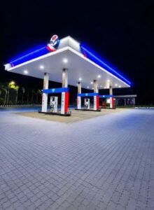Night Petrol Pump Photo Prompt