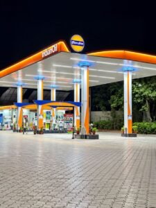 Night Petrol Pump Photo Prompt