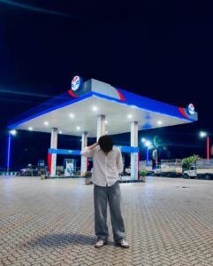 Night Petrol Pump Photo Prompt