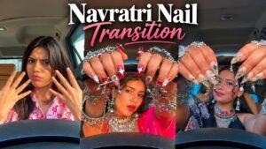 Navratri Nail Transition AI Video Editing Prompt