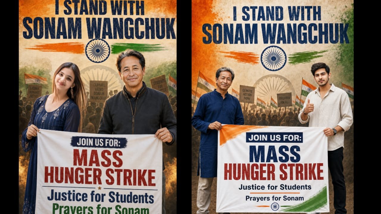 Sonam Wangchuk Hunger Strike photo editing prompts