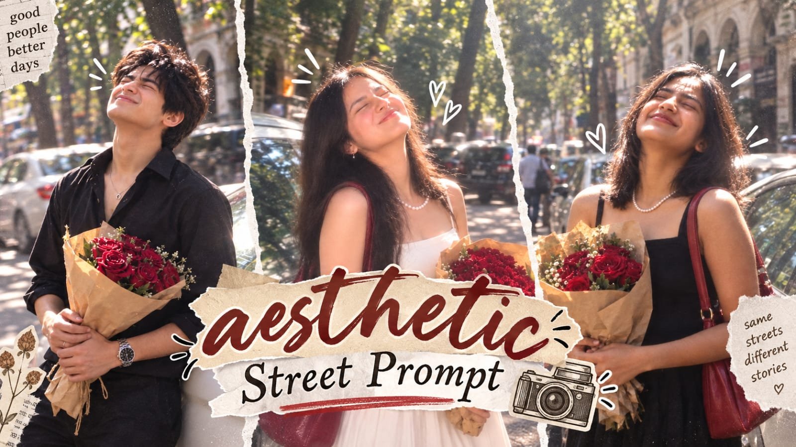 Aesthetic Street photo Prompt girls/ boys